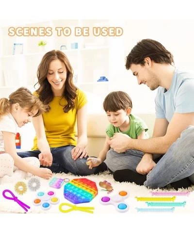 Sensory Fidget Toy Set for Kids Adults 30 Pack Autism Special Needs Stress Reliever Silicone Stress Reliever Toy Gift Educati...