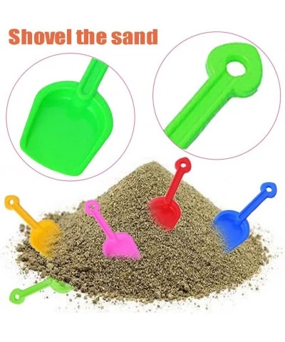 7 PCS Kids Beach Toys Set Including 2 PCS Sand Buckets and 5 Colors Sand Shovels Beach Sand Pail and Shovel Setfor Boys and G...