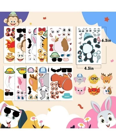 Make a Face Stickers for Kids - 60 PCS Kids Sticker Sheets with 20 Animals. Halloween Pumpkin Face Decoration and Treat Party...