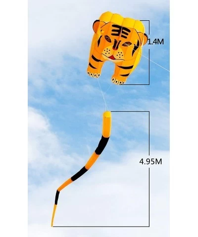 Tiger 3D Kite for Adult Soft Nylon Material Parafoil Kite for Kids. Easy to Fly 244×39 inch with Kite String and Backpack Per...