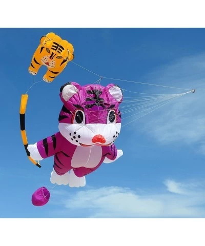 Tiger 3D Kite for Adult Soft Nylon Material Parafoil Kite for Kids. Easy to Fly 244×39 inch with Kite String and Backpack Per...