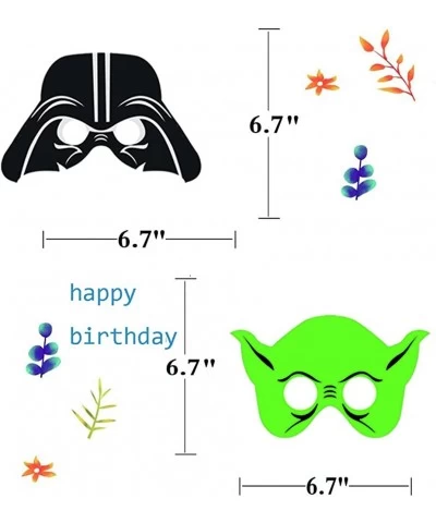 12Pcs Felt Masks for Star Adventure War Birthday Party Supplies Nature nature $25.01 Kids' Dress-Up Accessories