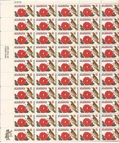 Alabama Sheet of 50 x 6 Cent US Postage Stamps Scott 1375 $16.26 Collectible Postage Stamps