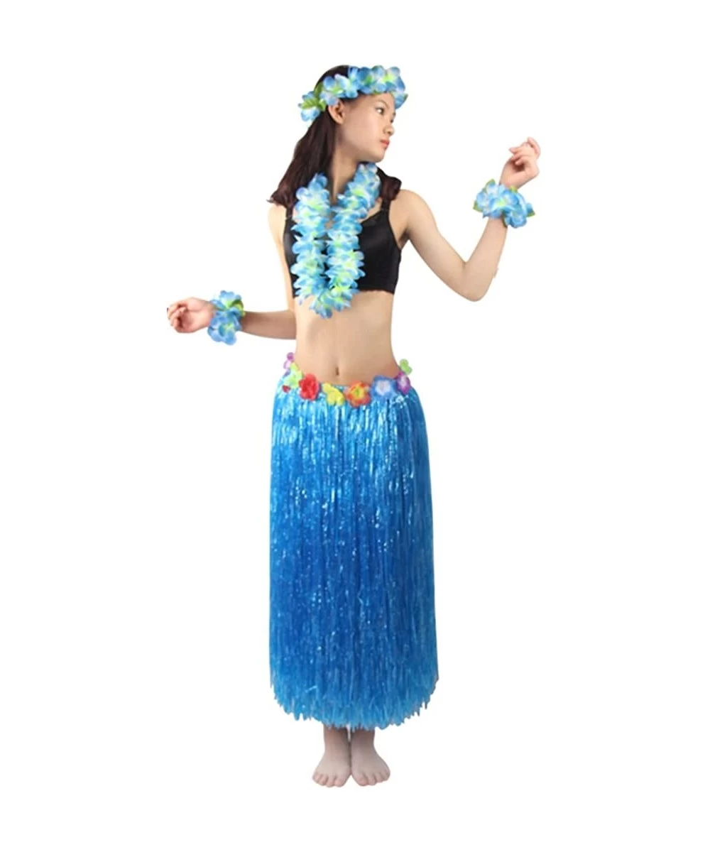 5pcs/ Set Women's Hawaiian Luau Elastic Grass Hula Skirt 80cm $30.13 Kids' Dress-Up Accessories