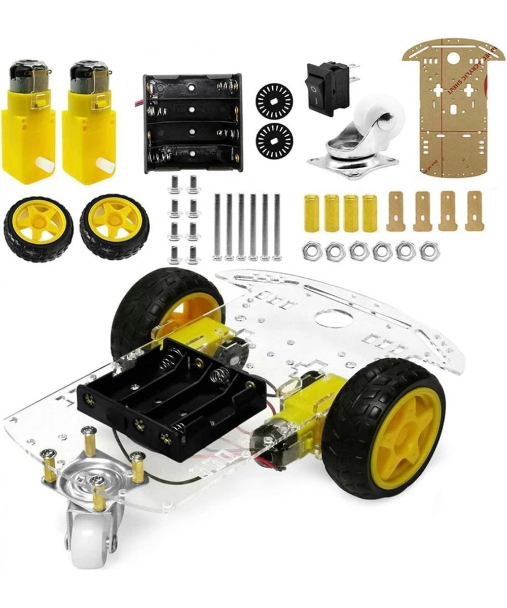 2WD Smart Robot Car Chassis Kit with Speed Encoder Battery Box for Kids Teens DIY $26.65 Remote & App Controlled Vehicles