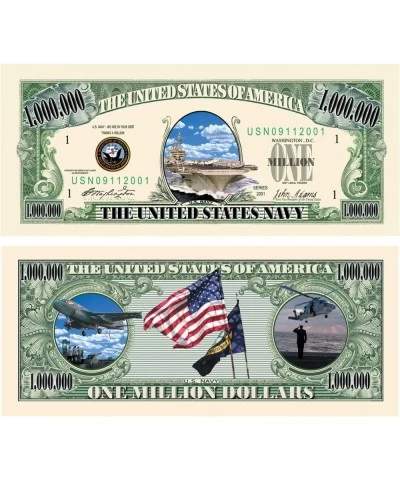 US Navy Million Dollar Novelty Bill Collectible in Collector Grade Currency Holder. Naval Gift $15.36 Gags & Practical Joke Toys