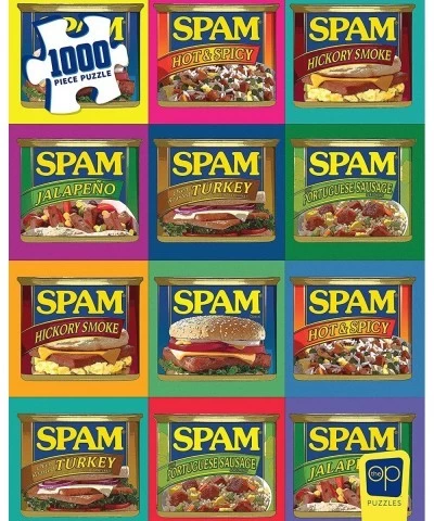 SPAM Sizzle. Pork. and. Mmm.® 1000 Piece Jigsaw Puzzle | Officially Licensed SPAM Merchandise | Collectible Puzzle Featuring ...