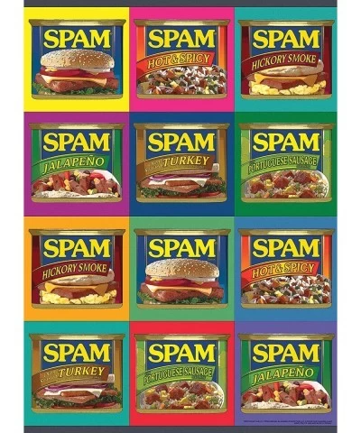 SPAM Sizzle. Pork. and. Mmm.® 1000 Piece Jigsaw Puzzle | Officially Licensed SPAM Merchandise | Collectible Puzzle Featuring ...