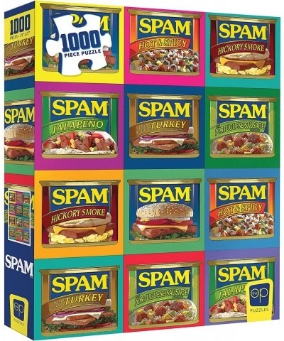 SPAM Sizzle. Pork. and. Mmm.® 1000 Piece Jigsaw Puzzle | Officially Licensed SPAM Merchandise | Collectible Puzzle Featuring ...