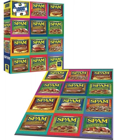 SPAM Sizzle. Pork. and. Mmm.® 1000 Piece Jigsaw Puzzle | Officially Licensed SPAM Merchandise | Collectible Puzzle Featuring ...