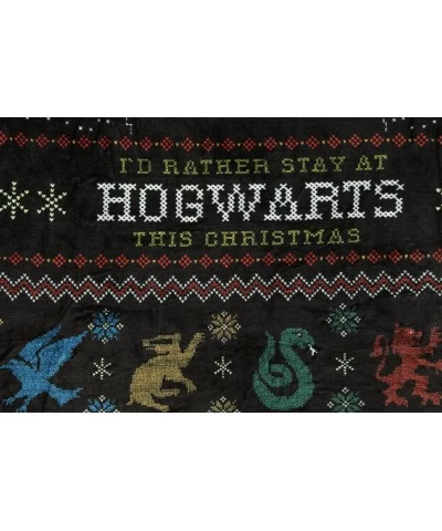 Harry Potter I'd Rather Stay at Hogwarts Holiday Plush Throw Blanket 46' x 60' $43.33 Kids' Plush Toy & Blanket Sets