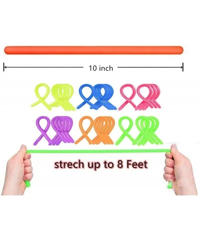 Sensory Noodles Fidget Toys Anxiety Relief Stretchy Squeeze String for Kids and Adults with ADD ADHD OCD or Autism. (12PCS 6C...