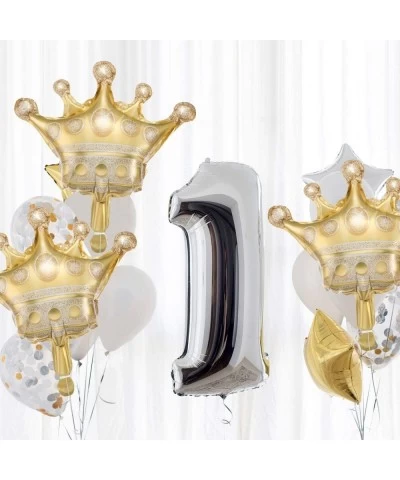 6 Pieces Jumbo Foil Crown Balloons Large 40 Inches Foil Helium Gold Crown Balloons for Birthday Wedding Halloween Christmas P...