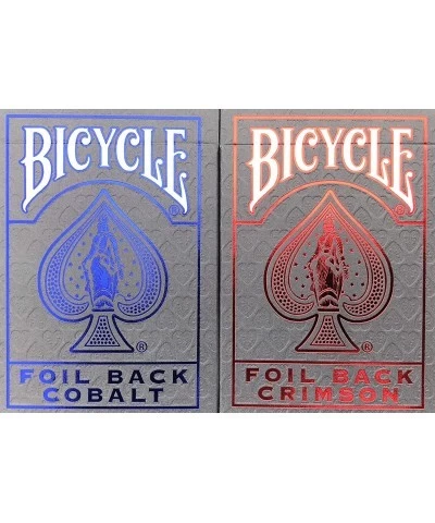 Bicycle Metal Luxe MetalLuxe Rider Back Playing Cards 2 Decks Crimson Red and Cobalt Blue Version 2 $33.89 Card Games