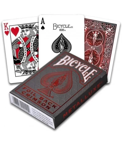 Bicycle Metal Luxe MetalLuxe Rider Back Playing Cards 2 Decks Crimson Red and Cobalt Blue Version 2 $33.89 Card Games