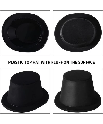 12 Pieces Top Hats Plastic Derby Victorian Hat Dress Up Top Hats Unisex Formal Costume Hats for Men Women $49.25 Kids' Party ...