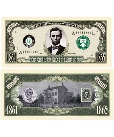 Pack of 50 Bills - Abraham (Honest Abe) Lincoln Million Dollar Bill $24.48 Gags & Practical Joke Toys