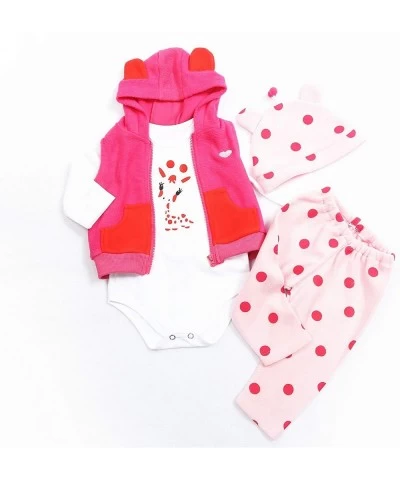 Reborn Baby Doll Clothes Girl for 22- 24 inch Reborn Doll 4pcs Fawn Pink Outfit $38.77 Doll Accessories