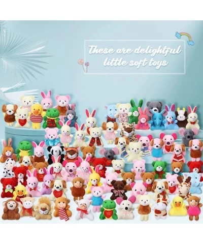 80 Pieces Mini Stuffed Animal Toys Small Animal Plush Keychains Stuffed Jungle Animals Toys Set for Kids Birthday Party Goody...