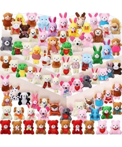 80 Pieces Mini Stuffed Animal Toys Small Animal Plush Keychains Stuffed Jungle Animals Toys Set for Kids Birthday Party Goody...