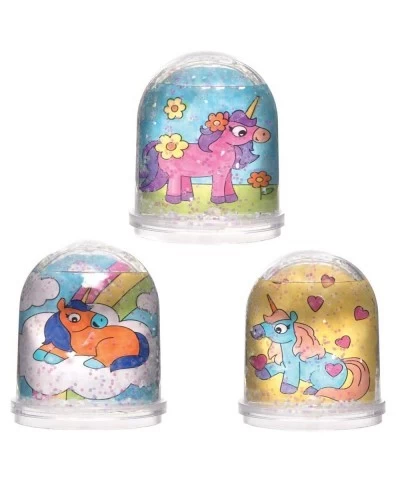 AT316 Unicorn Snow Globe Kits - Pack of 4 Color In Snowglobes for Kids Arts and Crafting Activities Gifts Party Favors or Rew...