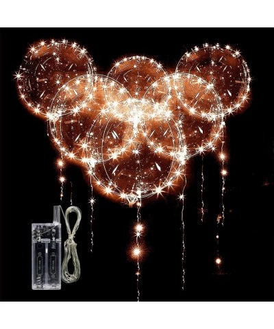 10 PACKS LED Bobo Balloons Transparent LED Light Up Balloons Helium Style Glow Bubble Balloons with String Lights for Party B...