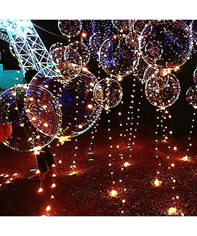 10 PACKS LED Bobo Balloons Transparent LED Light Up Balloons Helium Style Glow Bubble Balloons with String Lights for Party B...