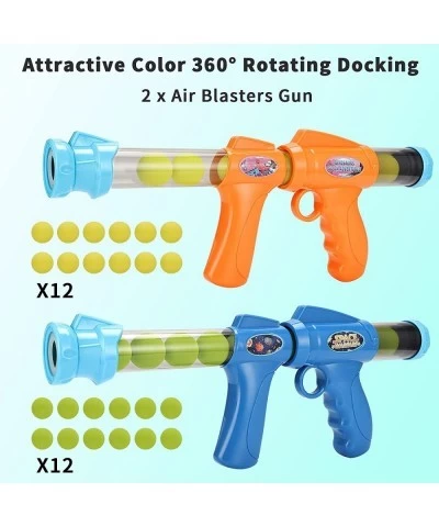 Shooting Game Toy for 5 6 7 8 9 10+Kids 2pk Foam Ball Popper Toy Guns Scoring Standing Shooting Target with Basket & 24 Foam ...