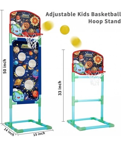 Shooting Game Toy for 5 6 7 8 9 10+Kids 2pk Foam Ball Popper Toy Guns Scoring Standing Shooting Target with Basket & 24 Foam ...