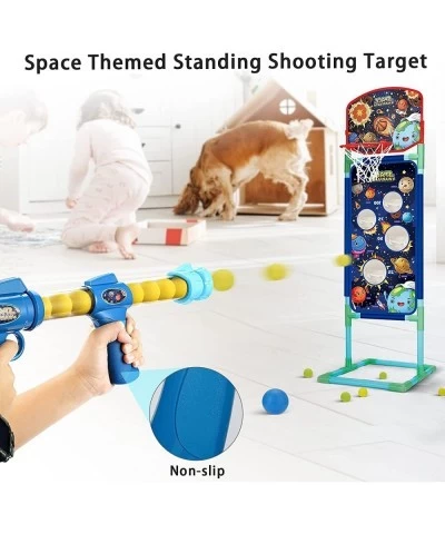 Shooting Game Toy for 5 6 7 8 9 10+Kids 2pk Foam Ball Popper Toy Guns Scoring Standing Shooting Target with Basket & 24 Foam ...