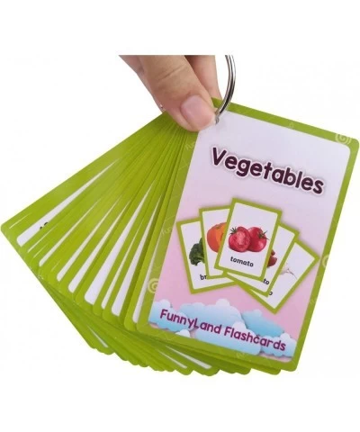 Fruits/Vegetable/Foods/Food Quantities English Flash Cards Pocket Card Learning Baby Toys for Children Pre-Kindergarten Kids ...