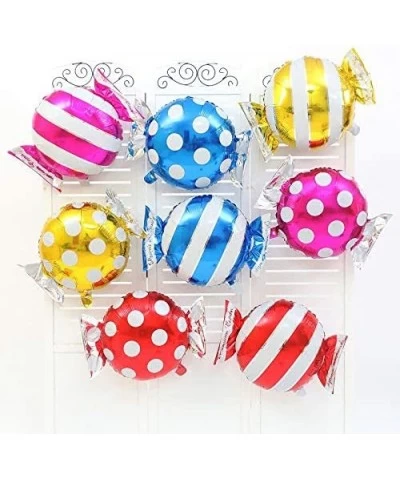 21 Pack Candy Balloons Set Including 13 Pack Round Lollipop Balloons and 8 pack Candy Shape Balloons Candyland Party Decorati...