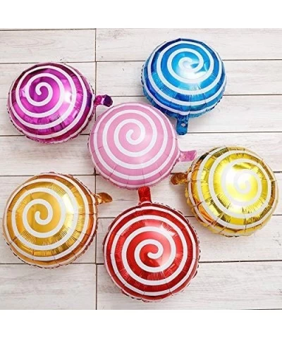 21 Pack Candy Balloons Set Including 13 Pack Round Lollipop Balloons and 8 pack Candy Shape Balloons Candyland Party Decorati...