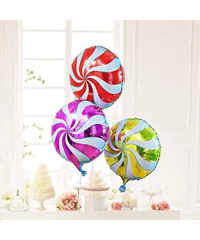 21 Pack Candy Balloons Set Including 13 Pack Round Lollipop Balloons and 8 pack Candy Shape Balloons Candyland Party Decorati...