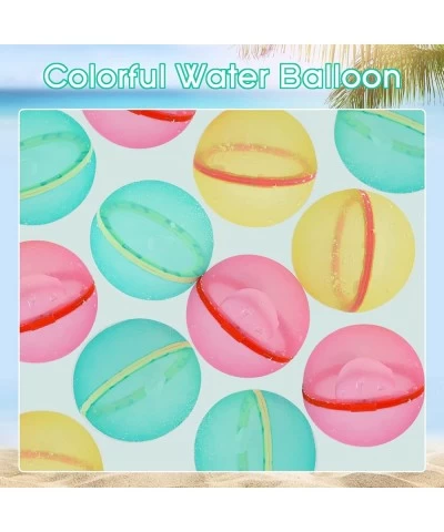 4 Pieces Reusable Water Balloons Self Sealing Quick Fill for Kids Water Bomb Splash Balls for Backyard Garden Outdoor Pool Se...