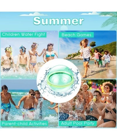 4 Pieces Reusable Water Balloons Self Sealing Quick Fill for Kids Water Bomb Splash Balls for Backyard Garden Outdoor Pool Se...