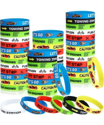 Race Cars Party Favors Race Car Birthday Party Supplies Race Car Party Decorations Flag Rubber Bracelets Silicone Wristband f...