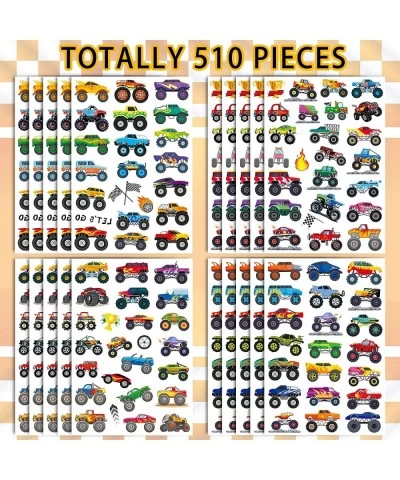 510 Pieces Truck Temporary Tattoo Truck And Cars Temporary Tattoo Truck Party Supplies For Kids Sticker Truck Party Favor Dec...