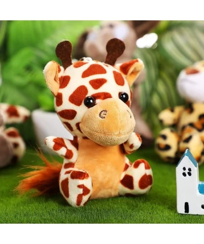 18 Pieces Small Stuffed Animals Mini Jungle Animal Plush Toys Stuffed Animals Set in 4.8 Inch Cute Small Plush for Animal The...