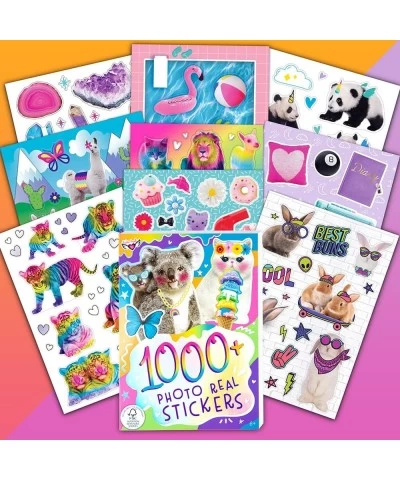 4 000+ Stickers- 4 Book Set Sticker Books for Kids Ages 6 and up Colorful and Cute Animal Food Photo Real Themed Stickers Ama...