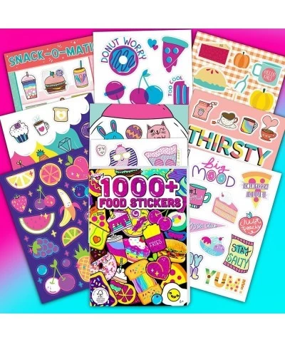 4 000+ Stickers- 4 Book Set Sticker Books for Kids Ages 6 and up Colorful and Cute Animal Food Photo Real Themed Stickers Ama...