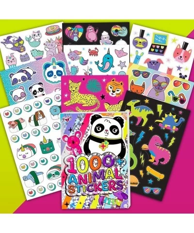 4 000+ Stickers- 4 Book Set Sticker Books for Kids Ages 6 and up Colorful and Cute Animal Food Photo Real Themed Stickers Ama...