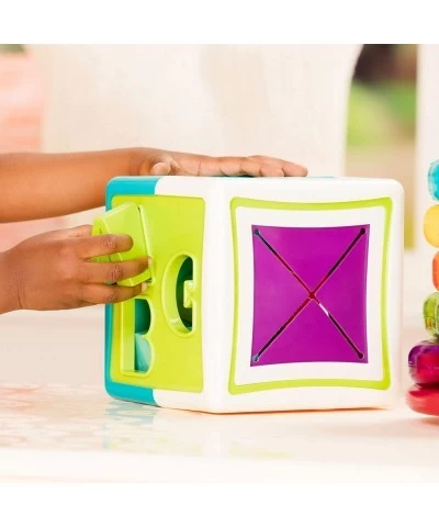 Shape Sorter Cube – Sorting Toy for Learning – Shapes Letters Numbers – 12 pcs – Educational Activity Cube with Bead Maze – T...