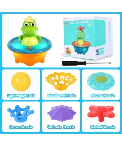 Baby Bath Toys Christmas Crocodile Bath Toys for Toddlers 1-3 Gifts 5 Modes Spray Water Fountain Bath Toy Light Up Bath Toys ...