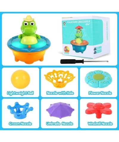 Baby Bath Toys Christmas Crocodile Bath Toys for Toddlers 1-3 Gifts 5 Modes Spray Water Fountain Bath Toy Light Up Bath Toys ...