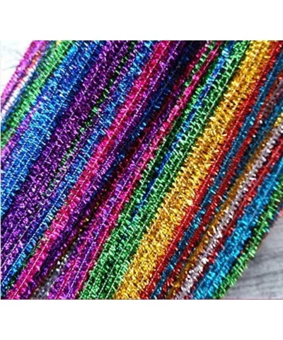 300Pcs Glitter Sparkle Pipe Cleaners Tinsel Chenille Stems 10 Colors Metallic Pipe Cleaners for DIY Crafts Arts Wedding Home ...