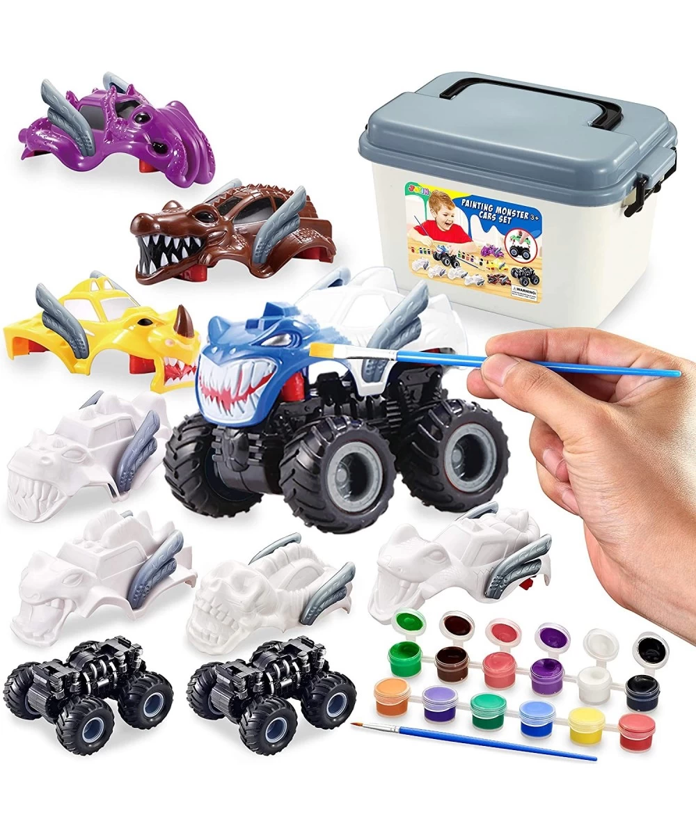 Kids Craft Kit Build & Paint Your Own Monster Car Art & Craft Kit DIY Toy Set Make Your Own Monster Friction Powered Truck Ch...