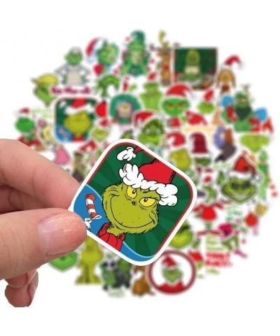 50 PCS Grinch Stickers Christmas Stickers Funny Waterproof Vinyl Laptop Stickers Cute Aesthetic Water Bottle Phone Case Car B...