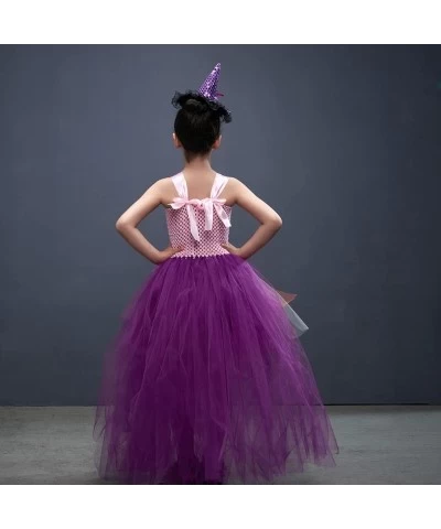 Witch Costume for Girls Kids Halloween Princess Tutu Dress up with Witch Hat Broom Cape Outfit Cosplay Photo Prop 2-12T $33.0...