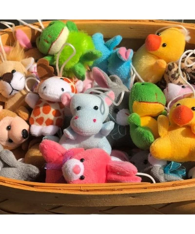 48 Pieces Mini Plush Animals Toys Set Small Stuffed Animal Keychain Set for Valentine Gift Easter Egg Filter Carnival Prizes ...